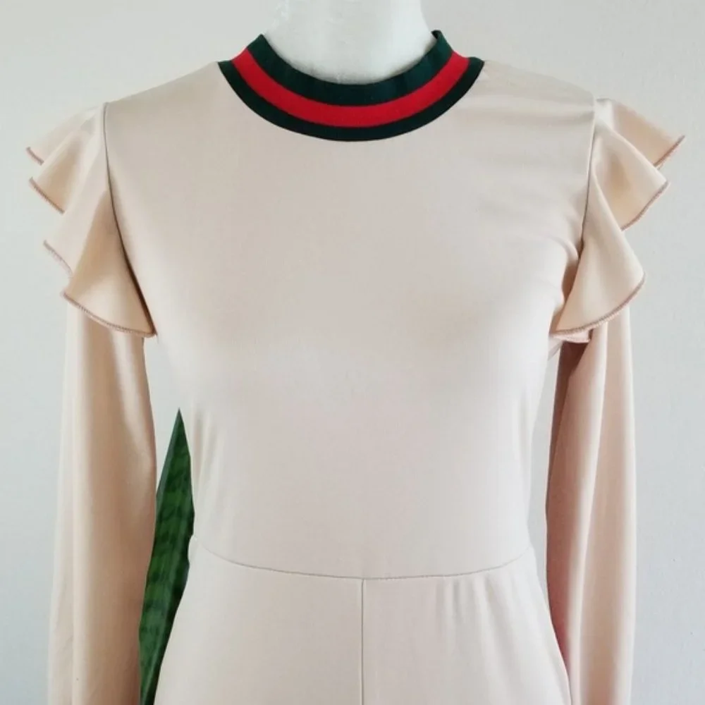 Handmade Ruffle-Shoulder Jumpsuit - Picture 7 of 7